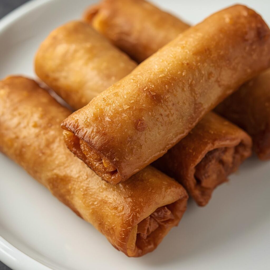 Lumpia renyah isi sayur siap disajikan